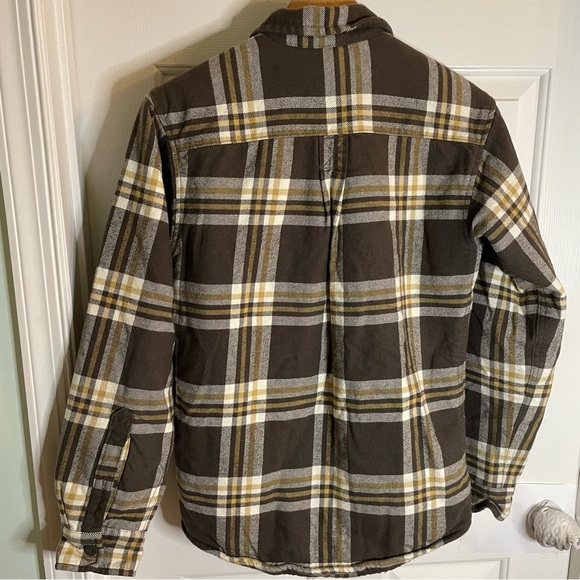 Red Head Green & Yellow Plaid Button-Up Shacket Size Small gorpcore outdoor cozy - Picture 6 of 7